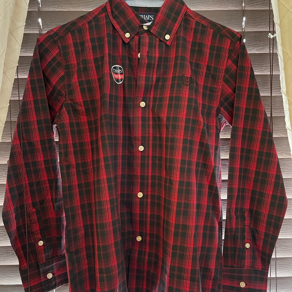 Kids Chaps brand plaid long sleeve shirt